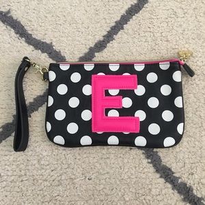 Betsey Johnson polka dot clutch